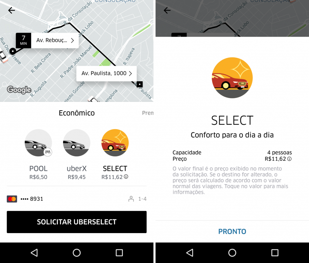 Uber São Paulo Informações do app para a capital paulista