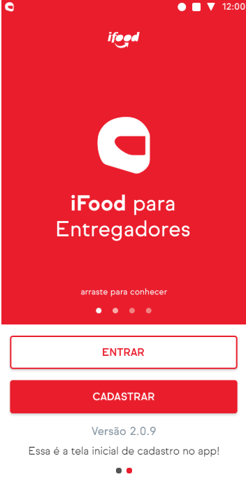 Cadastro Ifood Entregador