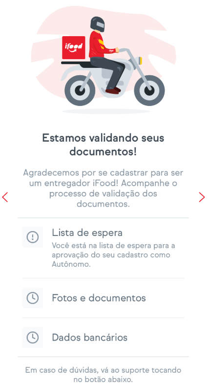 Cadastro Ifood Entregador