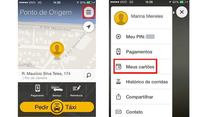 Como pedir Easy Taxi pagando no cartão