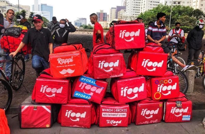 Protesto de entregadores do ifood 