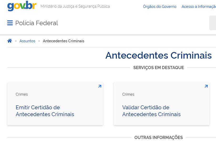 Como emitir a certidão de antecedentes criminais?