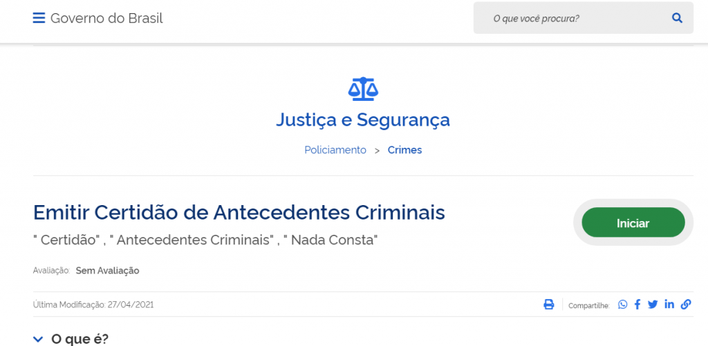 Como emitir a certidão de antecedentes criminais?